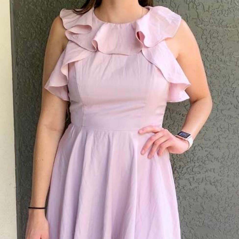Altar'd State Pink Ruffle Dress